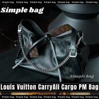 ราคา หลุยส์วิตตองLouis Vuitton CarryAll Cargo PM Shoulder Bag LV กระเป๋า กระเป๋าสะพายเดี่ยว #Simple bag (29576690230)