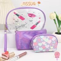 ราคา MSSUG กระเป๋าเครื่องสําอาง 3 ชิ้น, กระเป๋าแต่งหน้าความจุขนาดใหญ่มีซิป, กระเป๋าล้าง PVC (41967244244)