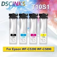 ราคา T10S1 T10S2 T10S3 T10S4 Pack สําหรับ Epson WorkForce Pro WF-C5390 WF-C5890 ตลับหมึกเครื่องพิมพ์พร้อมชิปเม็ดสีกระเป๋า 60ml (42368698437)
