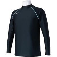 ราคา Mizuno Swimming Rush Guard Long Sleeve Black/Turquoise XL (40067696452)