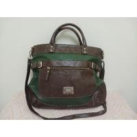 ราคา กระเป๋า AK ANNE KLEIN สีเขียว-น้ำตาล มือสองของแท้ (24601370560)