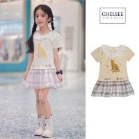 ราคา Chelsee ชุดเดรสกระโปรง เด็กผู้หญิง รุ่น 237935 ลายแมว กระโปรงลายสก๊อต ผ้า 100%Cotton อายุ 2-9 ปี เสื้อผ้าเด็ก (22179401236)