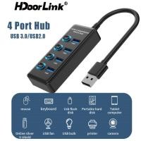 ราคา Hdoorlink 4 พอร์ต 2.0 3.0 USB HUB Splitter ความเร็วสูง Multi Splitter อะแดปเตอร์ USB Expander สําหรับเดสก์ท็อป Xiaomi แล็ปท็อปอะแดปเตอร์ USB HUB (27416595962)