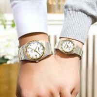 ราคา ▥ CHENXI หรูหราคู่นาฬิกาควอตซ์ส่องสว่างวันที่ผู้ชายและผู้หญิงนาฬิกาคนรักธุรกิจสแตนเลสนาฬิกาข้อม (29780674608)