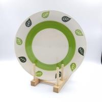 ราคา [ขนาด9.5นิ้ว] จานเซรามิค จานเซรามิคลายใบไม้ จานก้นตื้น9.5นิ้ว บรรจุ1ใบ (4816954435)