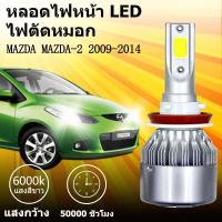 ราคา เหมาะสำหรับ MAZDA Mazda-2 2009-2014 1คู่ ไฟหน้าLED รุ่นC6 รถยนต์ ไฟหน้ารถยนต์ 6000K (43611454004)
