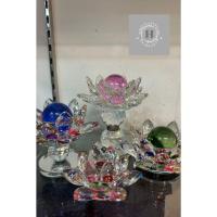 ราคา ดอกบัว ฐาน บัว คริสตัล เชิง เทียน แก้ว รุ่นสูงฐานหมุนได้ พร้อม ส่ง ใน ไทย รุ่น 3.8/6/9/12 ซม.เสริมฮวงจุ้ย บูชาพระ (27251707029)