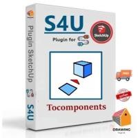 ราคา S4U- Tocomponents V.7.1.0 (ปลั๊กอินแปลง Object เป็น Components) Plugin for Sketchup 2022-2024 (29354206619)