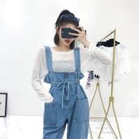 ราคา เอี๊ยมกางเกงยีนส์ขายาว(สีอ่อน) (1715681025)