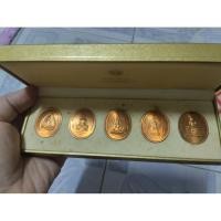 ราคา เหรียญรูปใข่พระพุทธปัญจภาคี เนื้อทองแดงขัดเงา จัดสร้างขึ้นโดยกองกษาปณ์ ในวโรกาสเฉลิมฉลองพระราชพิธีกาญจนาภิเษก (43617920319)