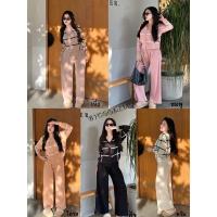 ราคา C05.เข้าใหม่ ชุดเซทไหมพรมผ้านุ่ม เสื้อแขนยาวกระดุมหน้า+ กางเกงขายาว เริ่ดมาก (29220497536)