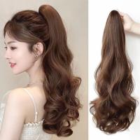 ราคา วิกผมหางม้าหญิงจําลองผมคลื่นลูกใหญ่กิ๊บหยิกผมหางม้าสูงปุยเพิ่มปริมาณผมวิกผมยาวถักเปียอุปกรณ์ผม (44018139543)
