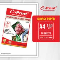 ราคา กระดาษโฟโต้ / กระดาษโฟโต้ GLOSSY A4 E-PRINT 150 GSM DOUBLE SIDED 20 แผ่น (28123062878)