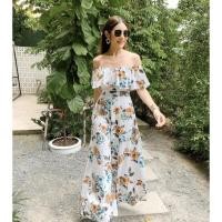 ราคา PISAMAI: เซ็ตเสื้อปาดไหล่ระบายมาคู่กับกางเกงเอวสูงขายาว (7054096561)