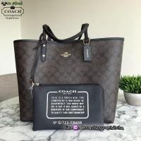 ราคา COACH W REVERSIBLE CITY TOTE IN SIGNATURE : F36658 (coachbysuphitcha) (818292294)
