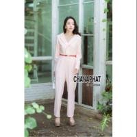 ราคา ☄ชุดจั๊มสูทยาว แขนยาว + เข็มขัด งานป้าย Jariya☄ (3110281991)