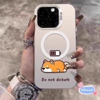 ราคา แม่เหล็กไร้สายชาร์จเคสโทรศัพท์สําหรับ Samsung Galaxy A56 A26 A05 A04S M55 F55 M35 M34 F34 M32 M31 M23 M21S F23 M13 F13 J7 J5 J2 Prime การ์ตูนชาร์จ Corgi นุ่ม (27979821209)