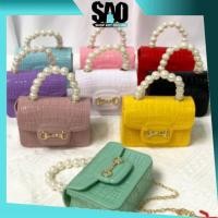 ราคา SAO - แฟชั่นเกาหลีหนังจระเข้ Motif Pearl Jelly Bag กระเป๋าสะพายข้างผู้หญิง T5158 (42605741755)