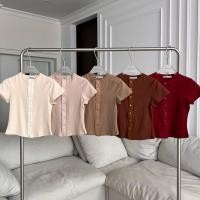 ราคา PTเสื้อยืดแต่งกระดุมหน้า PROMTHONG (กระดุมใช้งานได้จริง) (42207704829)