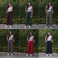 ราคา กางเกงผ้าลินินทรงขาบานขายาวซิบหน้า (2508876671)