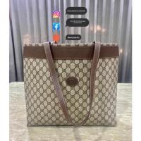 ราคา Gucci tote bag -unisex วินเทจของแท้ กระเป๋ามือสอง แบรนด์เนม กุชชี่ (19582530202)