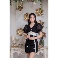 ราคา ♥️พร้อมส่ง♥️BLT(C323)ชุดเดรสสีดำแขนตุ๊กตา (7692862492)