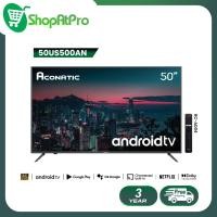 ราคา [2022 New Android TV] Aconatic LED Android TV 4K UHD แอลอีดี แอนดรอย ทีวี ขนาด 50 นิ้ว รุ่น 50US500AN (รับประกัน 3 ปี) (10398532866)