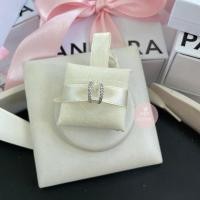 ราคา (ของแท้100%)❣️แถมกล่อง Pandora silver earrings ต่างหู ห่วงเพชร (29002008248)