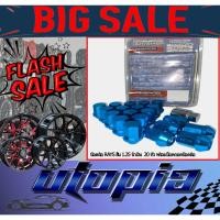 ราคา น๊อตล้อ RAYS แท้ !!!! น๊อตล้อรถยนต์ แบบสั้น ขนาดเกลียว 1.25 สี น้ำเงิน จำนวน 20 ตัว พร้อมบล็อคถอดน๊อตล้อ (22271063788)