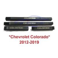ราคา ชายบันไดประตู สีดำ Chevrolet Colorado RG 2012-2019 เชฟโรเลต โคโลราโด้ RICH 4ประตู คิ้วกันรอย ประตู ชายบันได สคัพเพลท (28875726821)