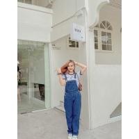 ราคา เอี๊ยมยีนส์ทรง Oversize สีเข้ม (11453128021)