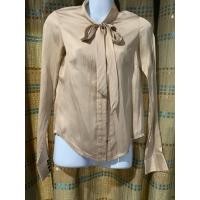 ราคา เสื้อเชิ้ตแขนยาว คอผูกโบว์ แบรนด์ CPS สีครีม มือสอง ไซส์ S (26987415305)