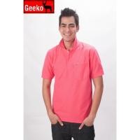 ราคา เสื้อโปโล ( polo shirt )แบรนด์ Geeko ตรากวาง สีพื้นชาย สีโอรส(เข้ม) gkc - 47M (1798098180)