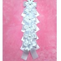 ราคา โบว์ติดผม โบว์นักเรียน โบว์ติดผมนักเรียน สีขาว ขนาด 5 นิ้ว / ราคา 6 ตัว (6354174958)