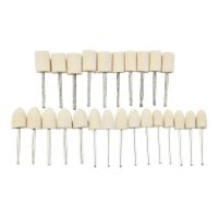 ราคา [จัดส่งที่รวดเร็ว]25 ชิ้นสักหลาดขัดขัดขัดขัดขัดสําหรับแผ่นล้อสักหลาดขนสัตว์สําหรับชุดเครื่องมือโรตารี่ชุด❧❧ (40319015749)