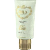 ราคา mille super whitening rose green base SPF30PA+++ facefix (4658196446)