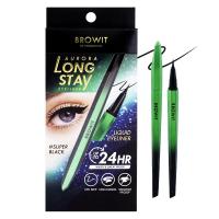 ราคา Browit Aurora Long Stay Eyeliner อายไลเนอร์ บราวอิท น้องฉัตร ออร่าตาพุ่ง ดำ (26357976463)