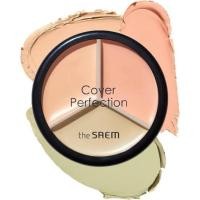 ราคา พร้อมส่ง Mal The Saem-Cover Perfection Triple Pot Concealer คอนชีลเลอร์ตลับ เบอร์ 01 Correct Beige (28476268349)
