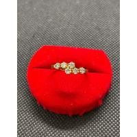 ราคา สินค้าหลุดจำนำแหวนทอง18K(750)แบบทรงไขว้ประด้วยด้วยพลอยขาวธรรมดาไฟดี หนัก1.1กรัมแหวนไซต์54 ราคาน่ารัก (21587334167)