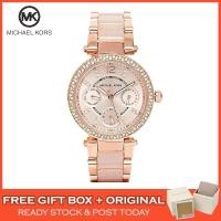 ราคา Michael Kors Parker Mini Multi-Function Rose Dial MK Women Ladies Watch Jam Tangan Wanita Perempuan MK6110 (44153024005)