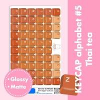 ราคา KEYCAP alphabet #5 Thai tea | Planner sticker sheet สติ๊กเกอร์ตัวอักษรภาษาอังกฤษ แพลนเนอร์สติ๊กเกอร์ (29427890605)