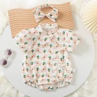 ราคา ฤดูร้อนใหม่เสื้อผ้าเด็กชุดบอดี้สูทแขนสั้นพร้อมแถบคาดศีรษะสาว 0-24 เดือนเด็กทารกลายดอกไม้ที่สวยงาม ชุดรอมเปอร์ สไตล์เกาหลี (27663753742)