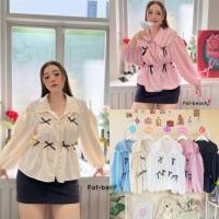 ราคา เสื้อแขนยาวเว้าไหล่ไซส์ใหญ่ อกได้ถึง50" ผ้าชูการ์นุ่ม สาวอวบอ้วนใส่เที่ยวใส่ทำงาน (25914765853)