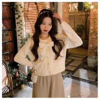 ราคา เสื้อคาร์ดิแกนสไตล์ชาแนล แบบถักพร้อมโบว์ สีแดงสำหรับฤดูใบไม้ผลิและใบไม้ร่วง (43469115916)