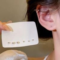 ราคา S925 ต่างหูเงิน ต่างหูเพทายถั่ว ต่างหูสตั๊ดถั่วเงิน s925 (1 ชิ้น) (42358820148)