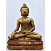 ราคา พระพุทธรูป ศิลปะเชียงแสน ลงรักปิดทองเก่า หน้าตัก 20 นิ้ว เนื้อโลหะสำริด (42010528188)