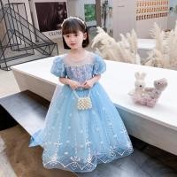 ราคา ชุดเจ้าหญิงเอลซ่าสําหรับเด็กผู้หญิงมีผ้าพันคอ รุ่นใหม่ล่าสุด เดรสปาร์ตี้เอลซ่าสีฟ้าสําหรับเด็กผู้หญิง (29388765119)