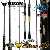 ราคา คันเบ็ดตกปลา BISON รุ่น NEW S3 ขนาด 6.6/7/7.6 ฟุต แบบ 1 ท่อน และ 2 ท่อน (มีทั้งสปิ้นและเบท) (26507568948)