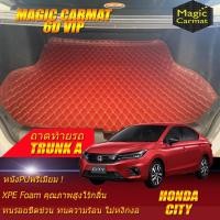 ราคา Honda City Sedan 2019-รุ่นปัจจุบัน Trunk A (เฉพาะถาดท้ายรถแบบ A) ถาดท้ายรถ Honda City Sedan พรม6D VIP Magic Carmat (6388191593)