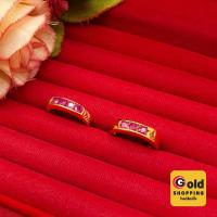 ราคา แหวนทองฝังพลอยเรียง แหวนทับทิมแท้ เสริมบารมี ทองชุบ ทองไมครอน รูปถ่ายจากสินค้าจริง งานสวยพร้อมส่ง (28557779125)